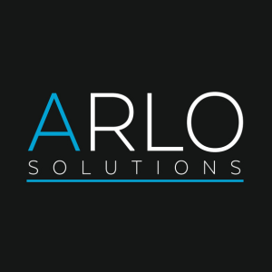 Arlo Solutions with a blue A